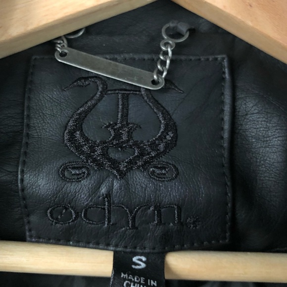 Odyn Women’s Vegan Faux Leather Jacket, Size Small - Picture 4 of 4